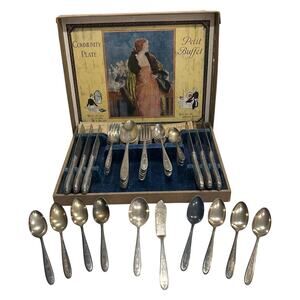 Grosvenor Community 1921 Oneida Silver Plate Flatware - 46 pcs No Mono